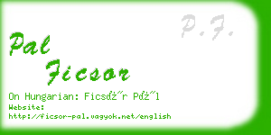 pal ficsor business card